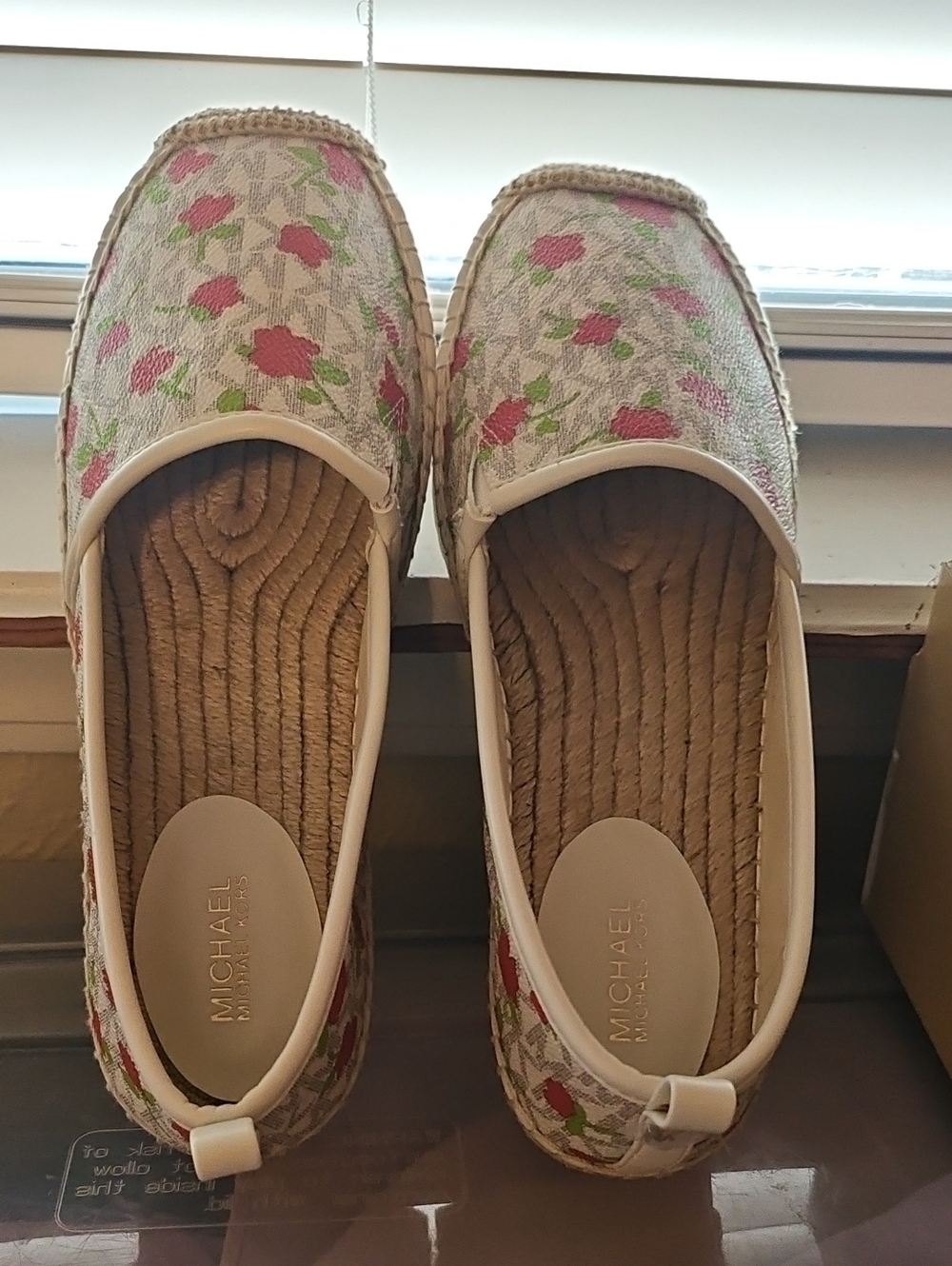 MICHAEL Michael Kors Pink Floral Canvas Espadrille Slip-Ons